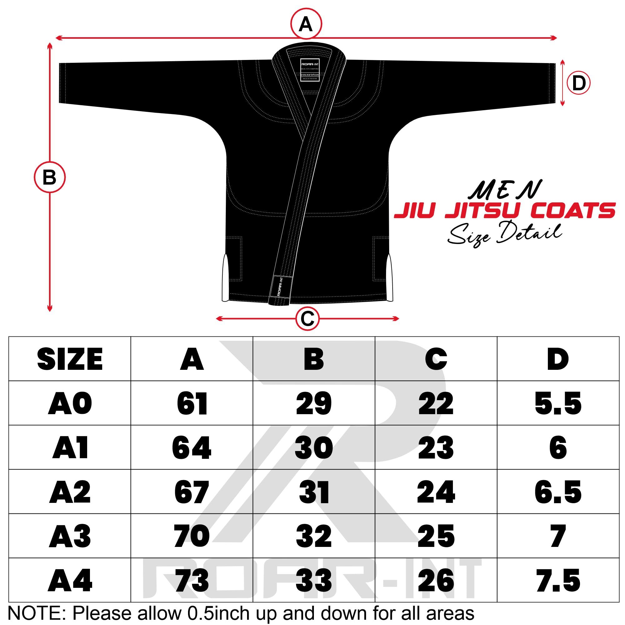 ROAR-INT BJJ Jiu Jitsu Gi Jacket Brazilian Jiu Jitsu BJJ Gi Grappling Kimonos Coat (Only Jacket) - Image 4
